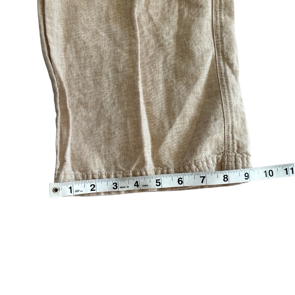 Columbia Lightweight Beige Linen/Cotton Straight Leg Utility Cargo Pants - 10 - Picture 9 of 10